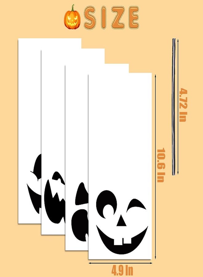 STEFORD Halloween Cellophane Bags,120PCS Halloween Clear Cellophane Candy Gift Treat Bags with 150PCS Twist Ties for Party Favors Supplies(4 Styles) - Image 3
